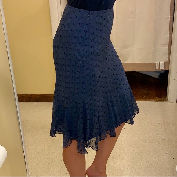 Express Dresses & Skirts - Express Size 3/4 navy eyelet knee length skirt. Express Dresses & Skirts - Express Size 3/4 navy eyelet knee length skirt.